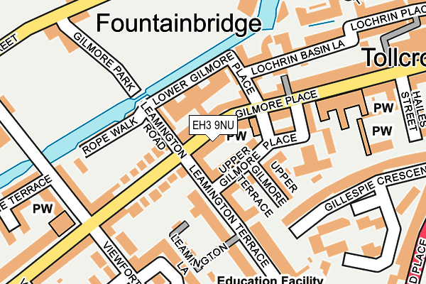 EH3 9NU map - OS OpenMap – Local (Ordnance Survey)