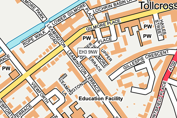 EH3 9NW map - OS OpenMap – Local (Ordnance Survey)