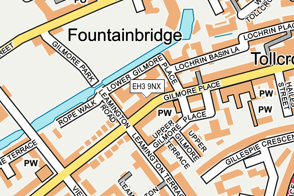 EH3 9NX map - OS OpenMap – Local (Ordnance Survey)