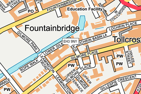 EH3 9NY map - OS OpenMap – Local (Ordnance Survey)