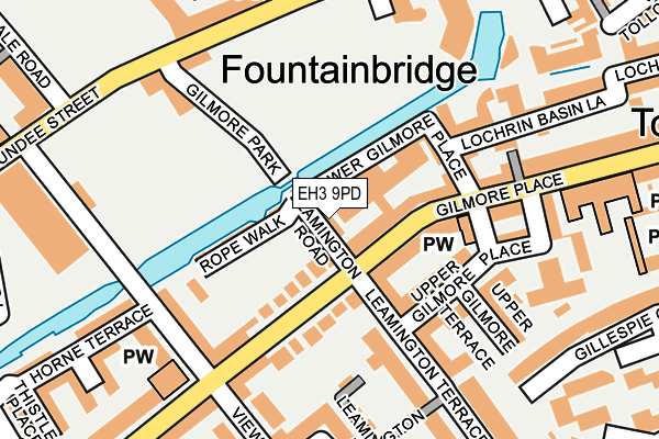 EH3 9PD map - OS OpenMap – Local (Ordnance Survey)