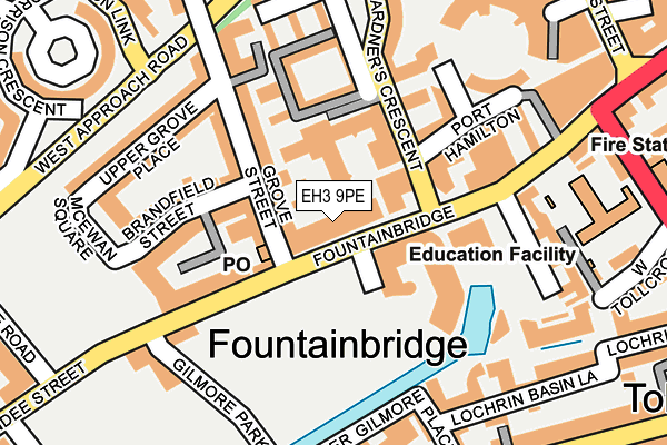 EH3 9PE map - OS OpenMap – Local (Ordnance Survey)