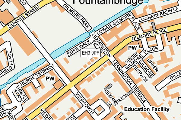 EH3 9PF map - OS OpenMap – Local (Ordnance Survey)