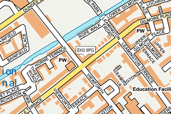 EH3 9PG map - OS OpenMap – Local (Ordnance Survey)