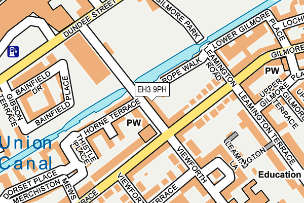 EH3 9PH map - OS OpenMap – Local (Ordnance Survey)