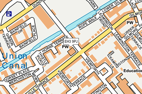 EH3 9PJ map - OS OpenMap – Local (Ordnance Survey)