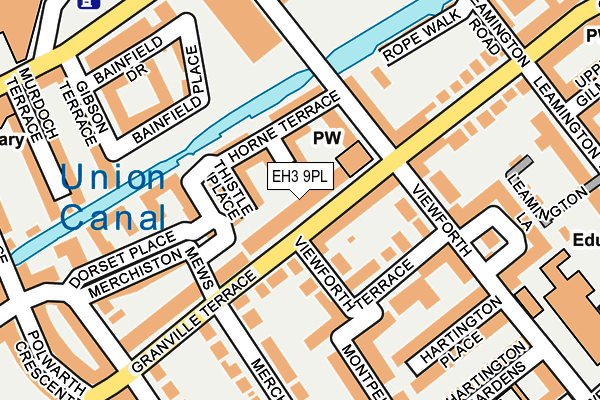 EH3 9PL map - OS OpenMap – Local (Ordnance Survey)