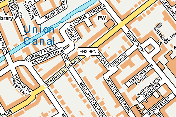 EH3 9PN map - OS OpenMap – Local (Ordnance Survey)