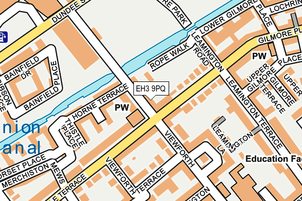 EH3 9PQ map - OS OpenMap – Local (Ordnance Survey)