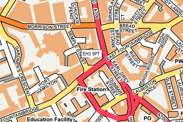 EH3 9PT map - OS OpenMap – Local (Ordnance Survey)