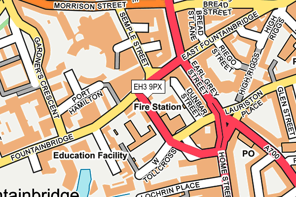 EH3 9PX map - OS OpenMap – Local (Ordnance Survey)