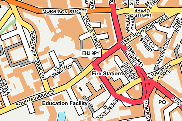 EH3 9PY map - OS OpenMap – Local (Ordnance Survey)