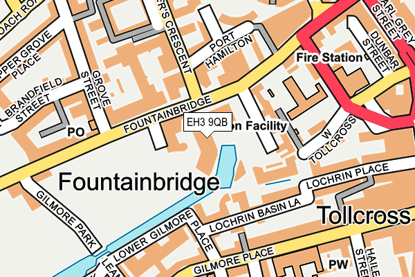 EH3 9QB map - OS OpenMap – Local (Ordnance Survey)