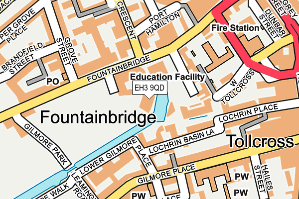 EH3 9QD map - OS OpenMap – Local (Ordnance Survey)