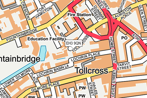 EH3 9QN map - OS OpenMap – Local (Ordnance Survey)