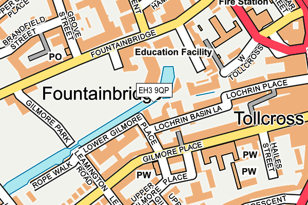 EH3 9QP map - OS OpenMap – Local (Ordnance Survey)