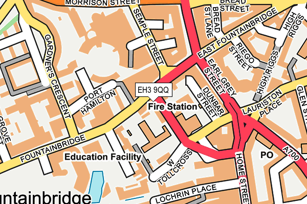 EH3 9QQ map - OS OpenMap – Local (Ordnance Survey)