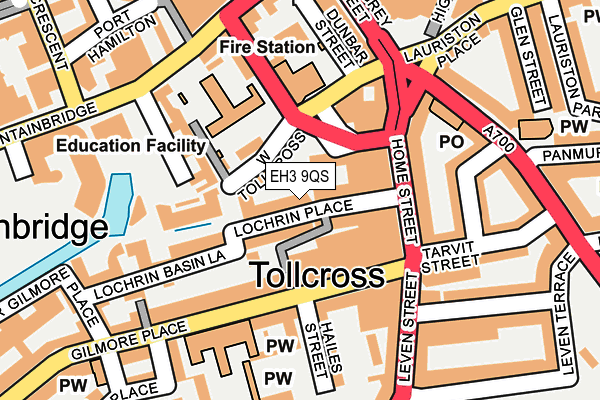 EH3 9QS map - OS OpenMap – Local (Ordnance Survey)