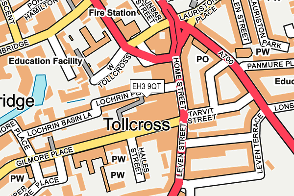 EH3 9QT map - OS OpenMap – Local (Ordnance Survey)