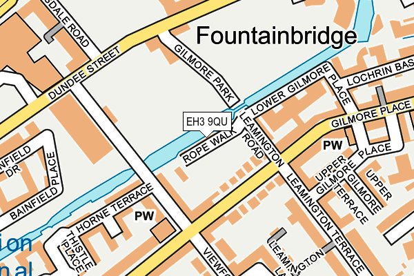 EH3 9QU map - OS OpenMap – Local (Ordnance Survey)