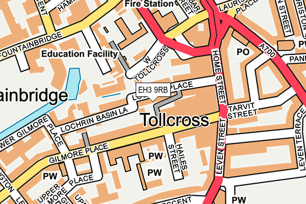 EH3 9RB map - OS OpenMap – Local (Ordnance Survey)