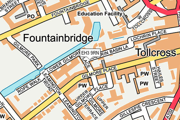 EH3 9RN map - OS OpenMap – Local (Ordnance Survey)