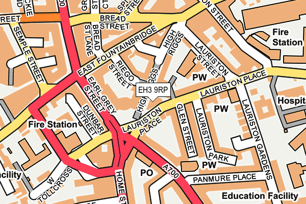 EH3 9RP map - OS OpenMap – Local (Ordnance Survey)