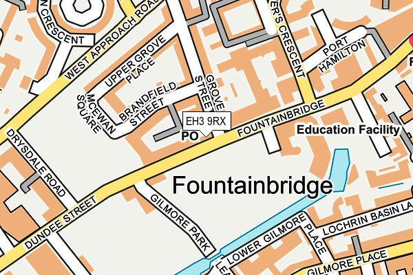 EH3 9RX map - OS OpenMap – Local (Ordnance Survey)