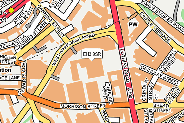 EH3 9SR map - OS OpenMap – Local (Ordnance Survey)