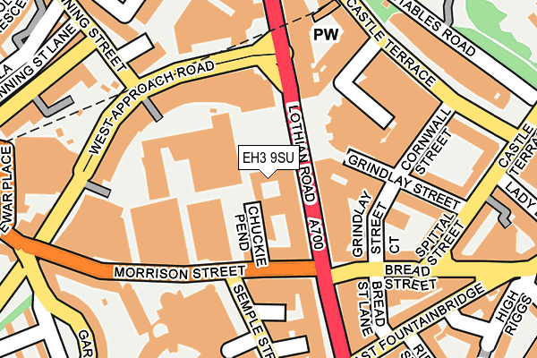 EH3 9SU map - OS OpenMap – Local (Ordnance Survey)