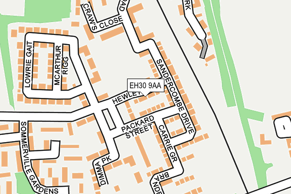 EH30 9AA map - OS OpenMap – Local (Ordnance Survey)