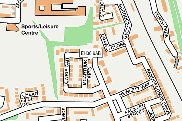 EH30 9AB map - OS OpenMap – Local (Ordnance Survey)