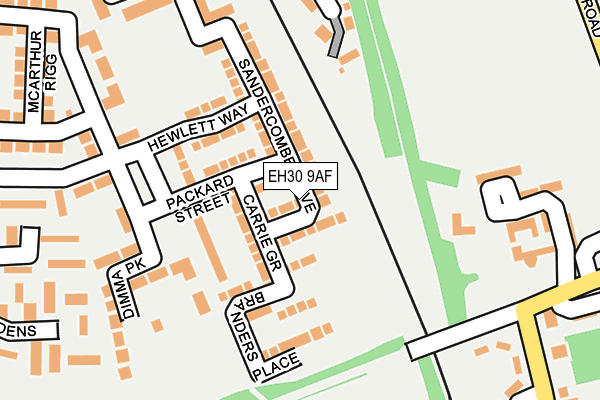 EH30 9AF map - OS OpenMap – Local (Ordnance Survey)