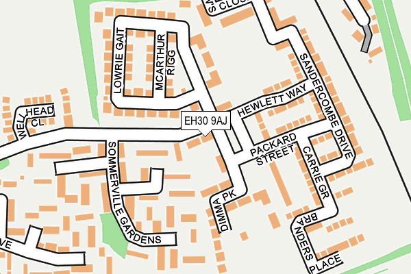 EH30 9AJ map - OS OpenMap – Local (Ordnance Survey)