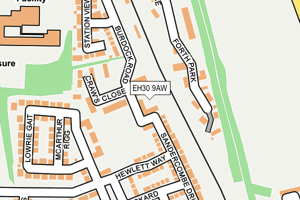EH30 9AW map - OS OpenMap – Local (Ordnance Survey)