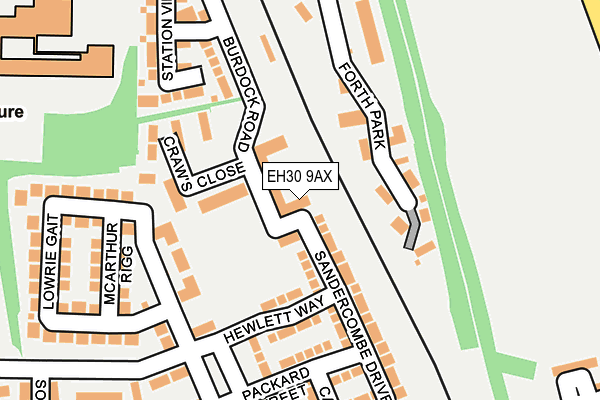 EH30 9AX map - OS OpenMap – Local (Ordnance Survey)