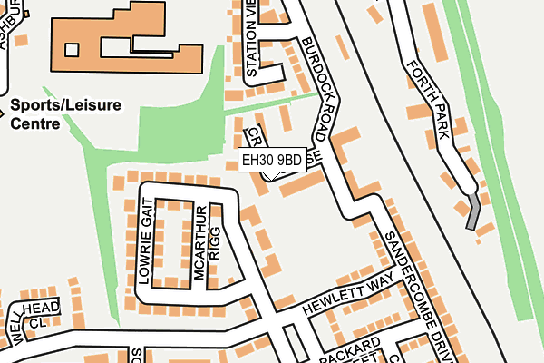 EH30 9BD map - OS OpenMap – Local (Ordnance Survey)