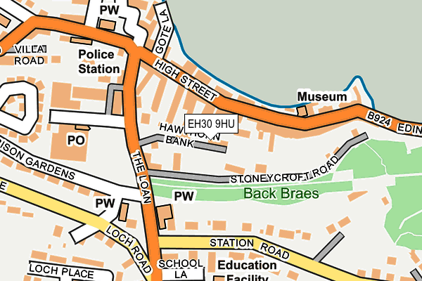EH30 9HU map - OS OpenMap – Local (Ordnance Survey)