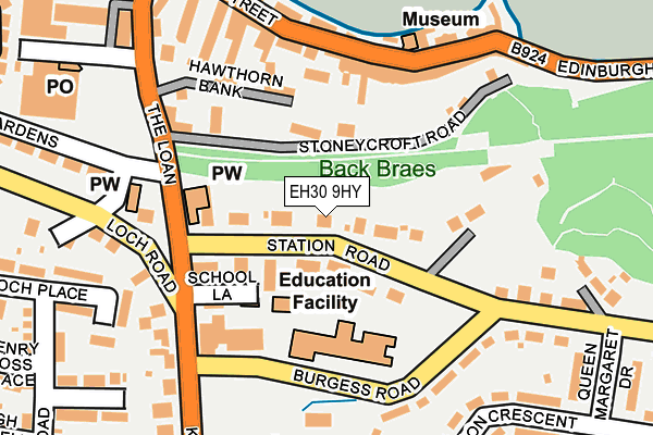 EH30 9HY map - OS OpenMap – Local (Ordnance Survey)