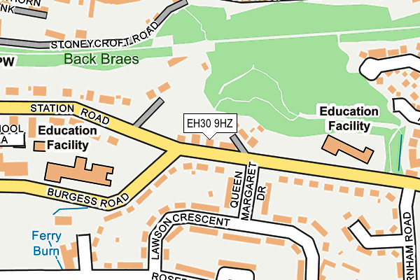 EH30 9HZ map - OS OpenMap – Local (Ordnance Survey)
