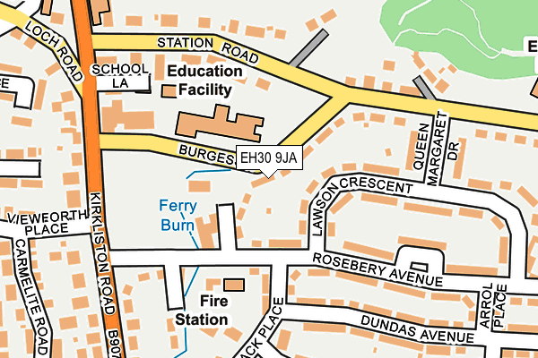 EH30 9JA map - OS OpenMap – Local (Ordnance Survey)