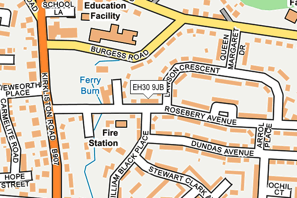 EH30 9JB map - OS OpenMap – Local (Ordnance Survey)