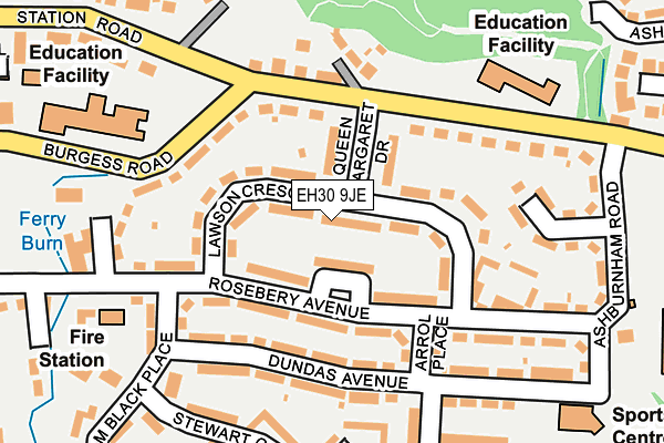 EH30 9JE map - OS OpenMap – Local (Ordnance Survey)