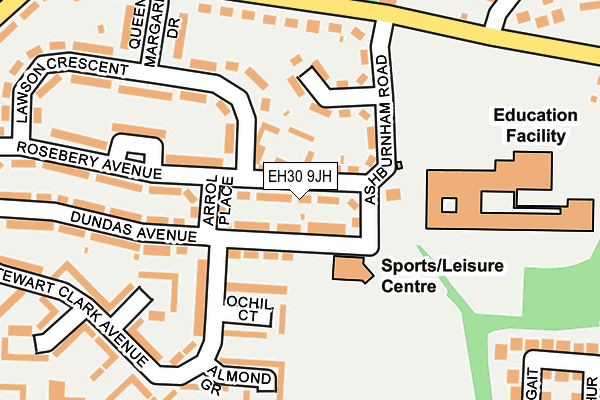 EH30 9JH map - OS OpenMap – Local (Ordnance Survey)