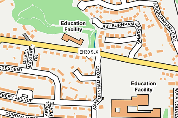 EH30 9JX map - OS OpenMap – Local (Ordnance Survey)