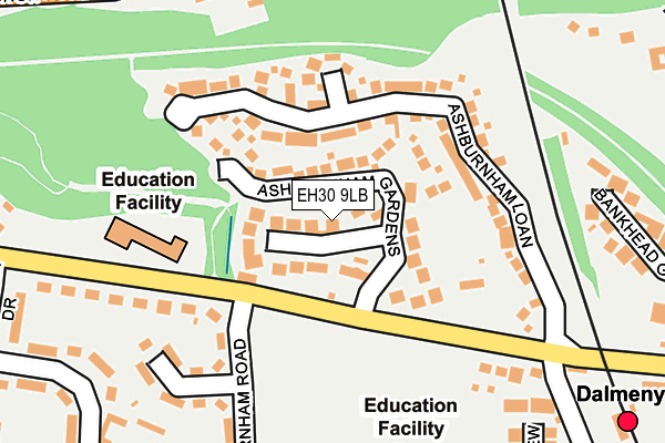 EH30 9LB map - OS OpenMap – Local (Ordnance Survey)