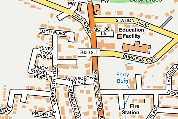 EH30 9LT map - OS OpenMap – Local (Ordnance Survey)