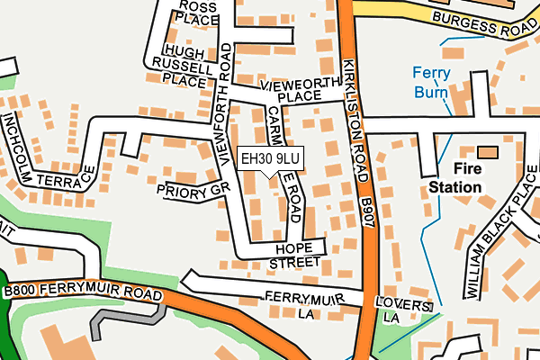 EH30 9LU map - OS OpenMap – Local (Ordnance Survey)