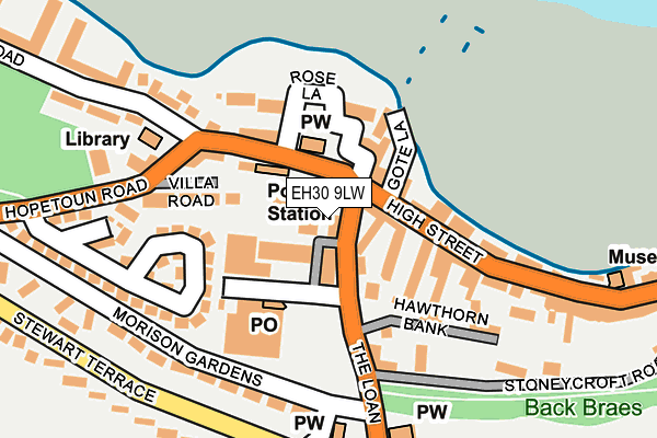 EH30 9LW map - OS OpenMap – Local (Ordnance Survey)