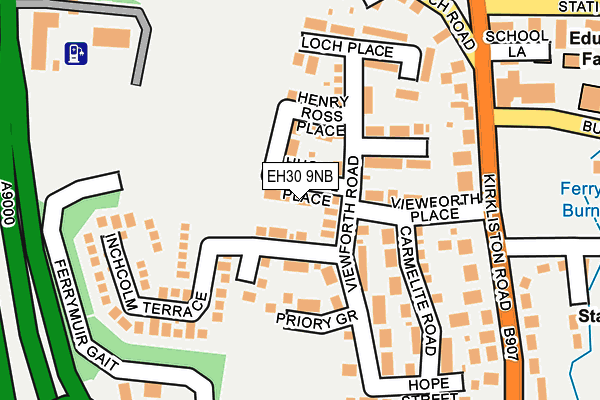 EH30 9NB map - OS OpenMap – Local (Ordnance Survey)